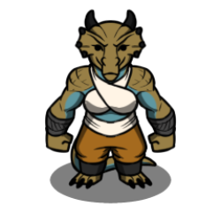 Bronze Dragonborn Monk 1 by Hammertheshark