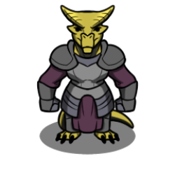 Gold Dragonborn Paladin 1 by Hammertheshark