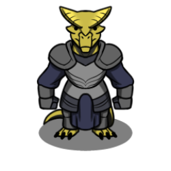 Gold Dragonborn Paladin 2 by Hammertheshark