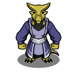 Gold Dragonborn Wizard 1 by Hammertheshark