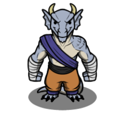 Silver Dragonborn Monk 2 by Hammertheshark